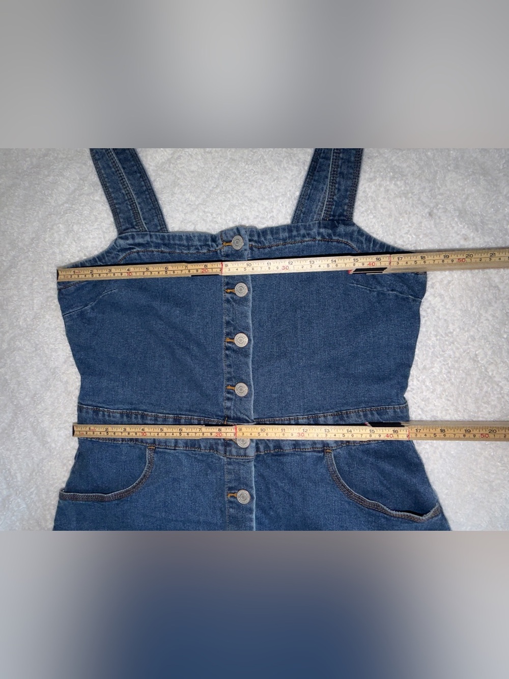 Jordache Vintage Denim Button-Front Midi Dress - Picture 10 of 13